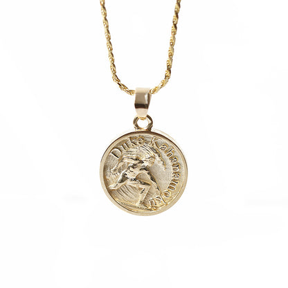 K14 ハワイアン サーフデューク コインペンダントトップ表題/ハワイアンジュエリーブランドPUAALLY(プアアリ)