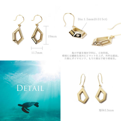 K14 ハワイアン カフ ピアスディテール画像