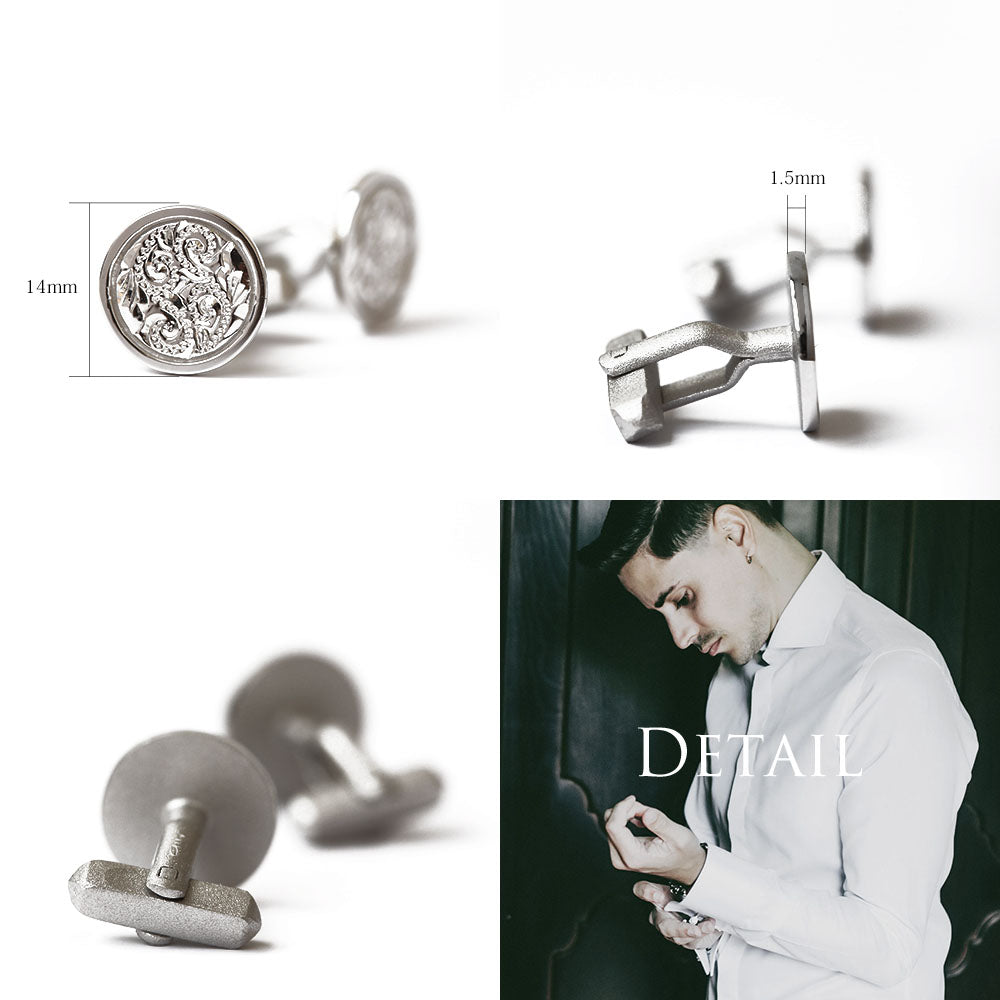 SV925 ハワイアン カフス ボタンのディティール