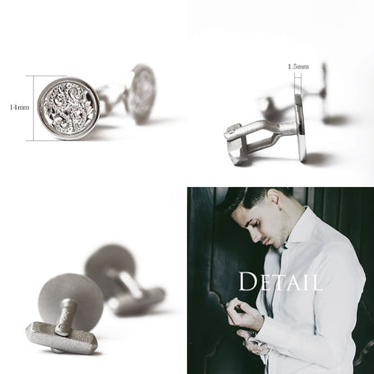 SV925 ハワイアン カフス ボタンのディティール