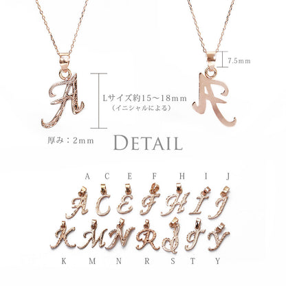 K14 ハワイアン イニシャル ペンダントトップ Lディテール画像/ハワイアンジュエリーブランドPUAALLY(プアアリ)