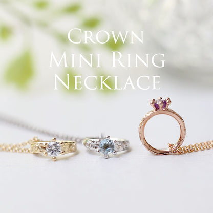 K18 ハワイアン ミニリング "クラウン" ネックレス