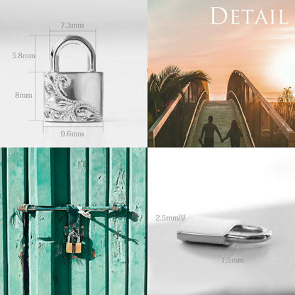 Pt900 ハワイアン パドロック（南京錠） ペンダントトップディテール画像/ハワイアンジュエリーブランドPUAALLY(プアアリ)