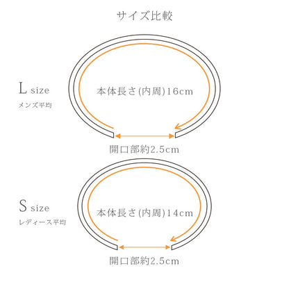 K14 ゴールド ハワイアン オープン カフ バングル 10mm幅1.5mm厚サイズ比較/ハワイアンジュエリーブランドPUAALLY(プアアリ)