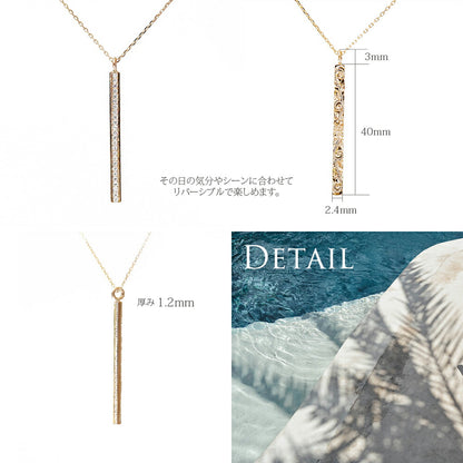 K14 ハワイアン プリンセスライン ダイヤモンドネックレスディテール画像/ハワイアンジュエリーブランドPUAALLY(プアアリ)