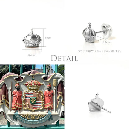 【WEB限定】Pt900 ロイヤルキング片耳ピアスディテール画像/ハワイアンジュエリーブランドPUAALLY(プアアリ)