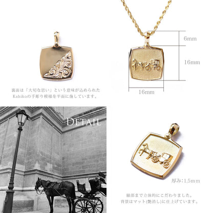 K14 ハワイアン キャリッジペンダントトップディテール画像/ハワイアンジュエリーブランドPUAALLY(プアアリ)