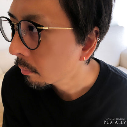 ハワイアン You&I ピアス男性着用画像2/ハワイアンジュエリーブランドPUAALLY(プアアリ)