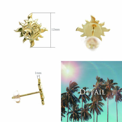 ハワイアン サン ( 太陽 ) ピアスディテール画像/ハワイアンジュエリーブランドPUAALLY(プアアリ)