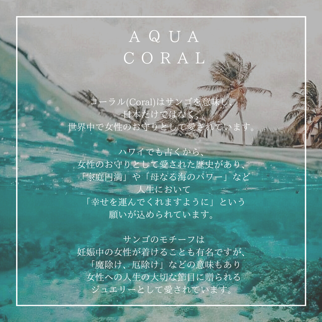 アクアサンゴ意味画像/ハワイアンジュエリーブランドPUAALLY(プアアリ)