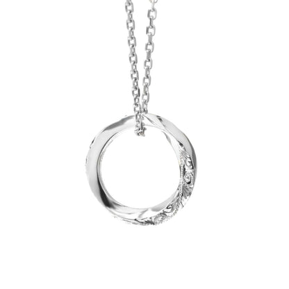 Pt900 ハワイアン オハナ メビウスループ ペンダントトップ表題