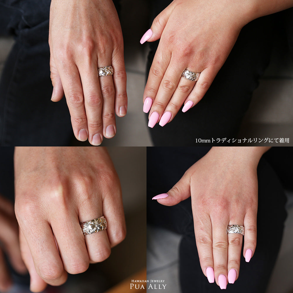 Pt900 バレル 10mm幅 2.0mm厚【トラディショナル】オーダーリング着用