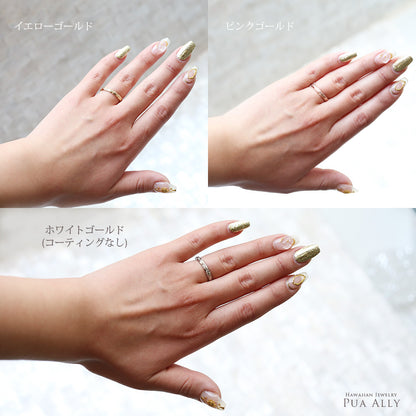 Pt900 バレル 3mm幅 1.5mm厚【トラディショナル】オーダーリング着用