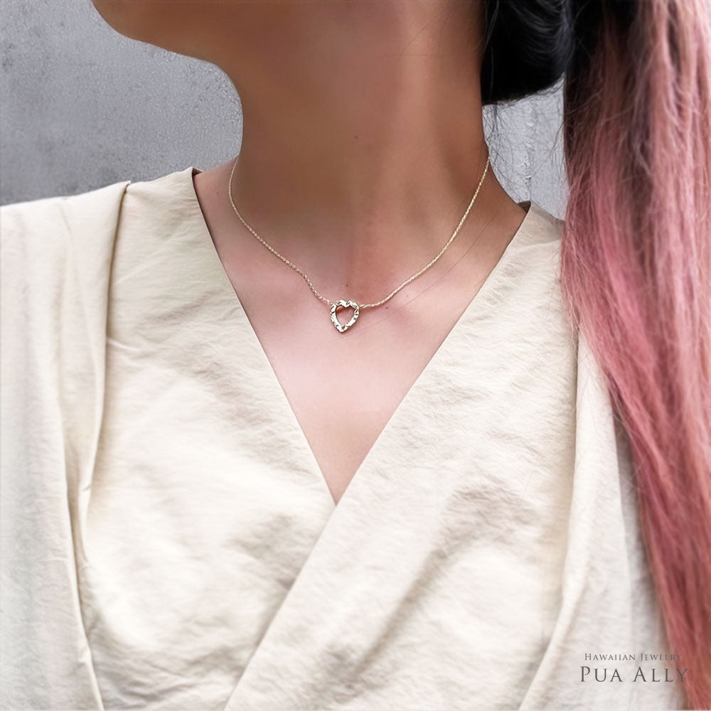 K14 ハート型ペンダント ネックレス K14 ハートネックレス